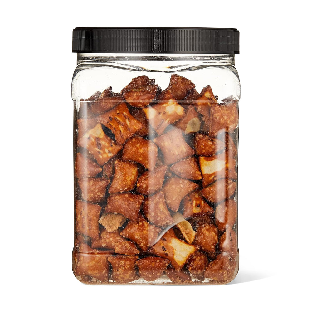 Amazon Grocery peanut butter filled pretzels packaging, easy to store in pantry or lunchbox.