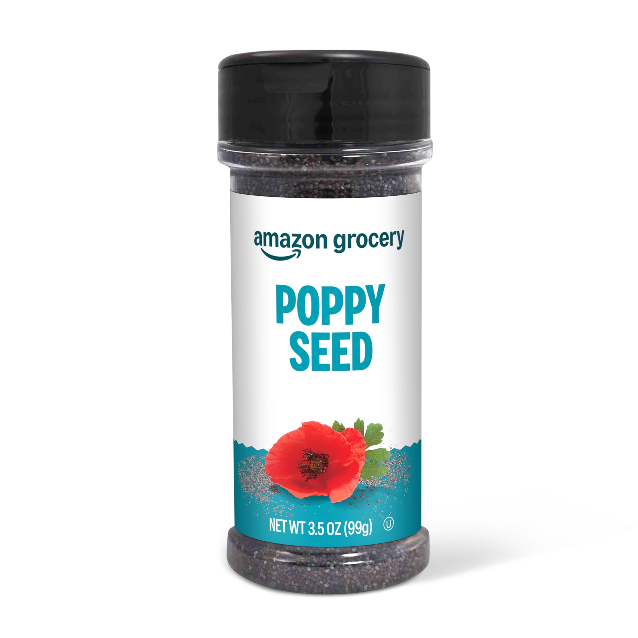 Amazon Grocery Poppy Seed bottle – clear pour for subtle crunch in desserts.