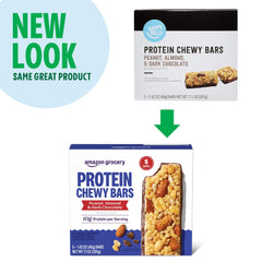 Ingredient list highlights peanuts, almonds, coconut, cashews for protein snack