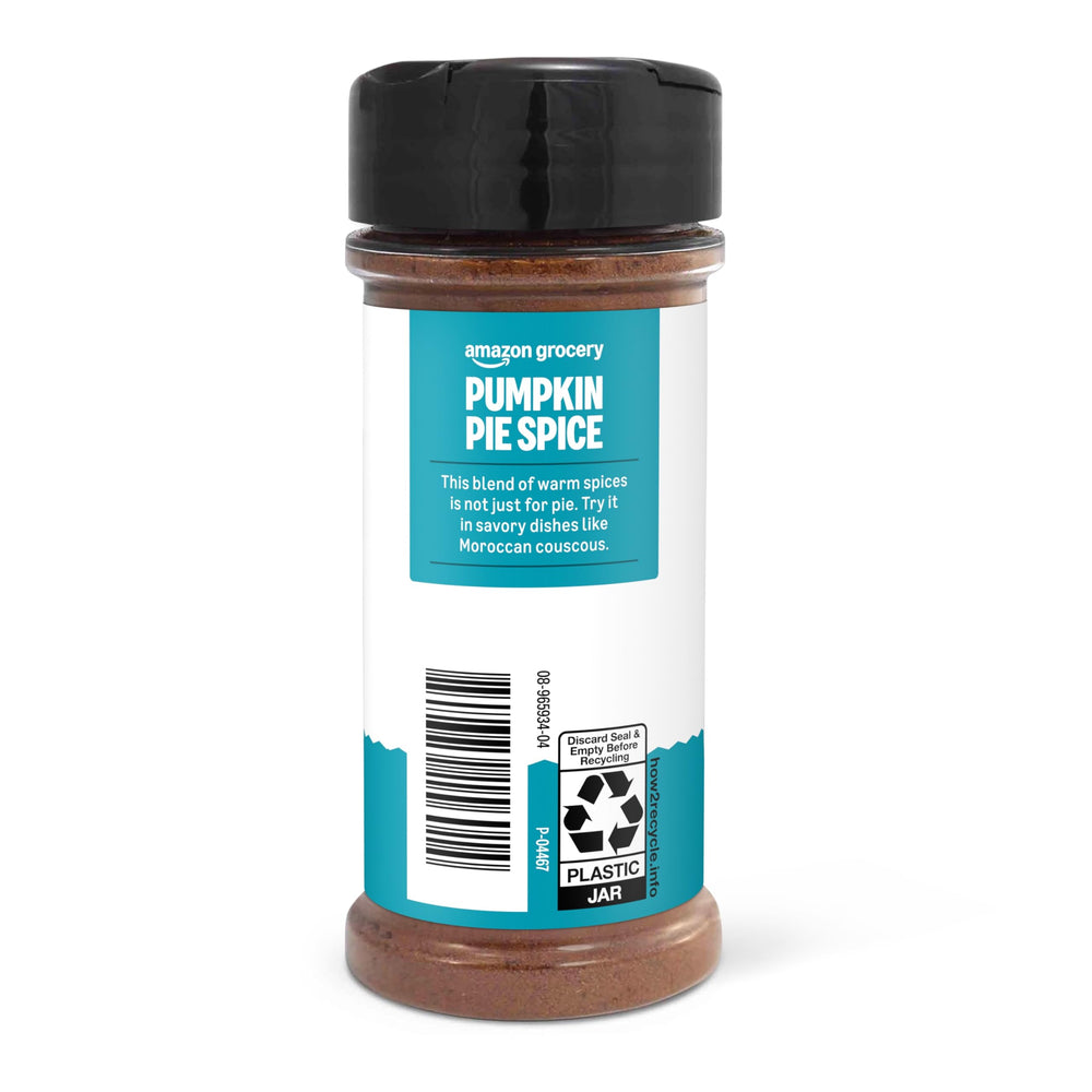 Amazon Grocery Pumpkin Pie Spice packaging for quick pantry purchase and storage.