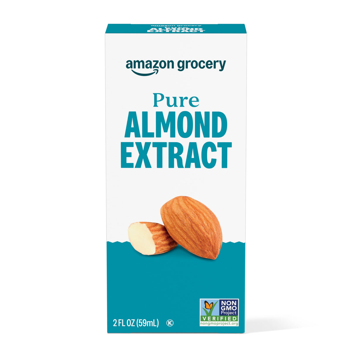 Amazon Grocery Pure Almond Extract bottle boosts flavor in cookies and cakes