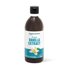 Amazon Grocery Pure Vanilla Extract bottle adds warm aroma to baked goods