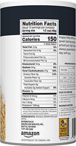 Amazon Grocery Quick Cook Oats stored in the pantry for easy meals