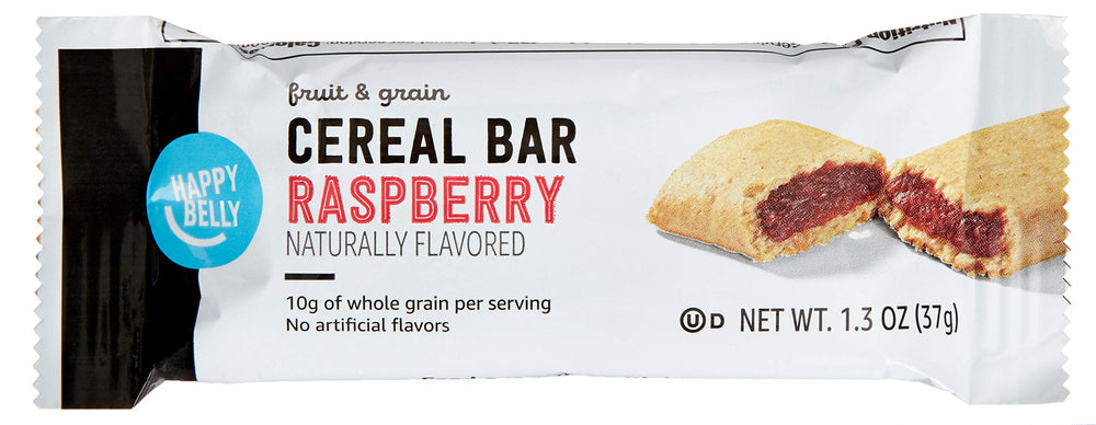 Amazon Grocery Raspberry 1.3-ounce bar serving size for quick energy.