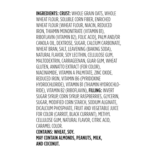 Amazon Grocery Raspberry nutrition label emphasizing calcium and iron.