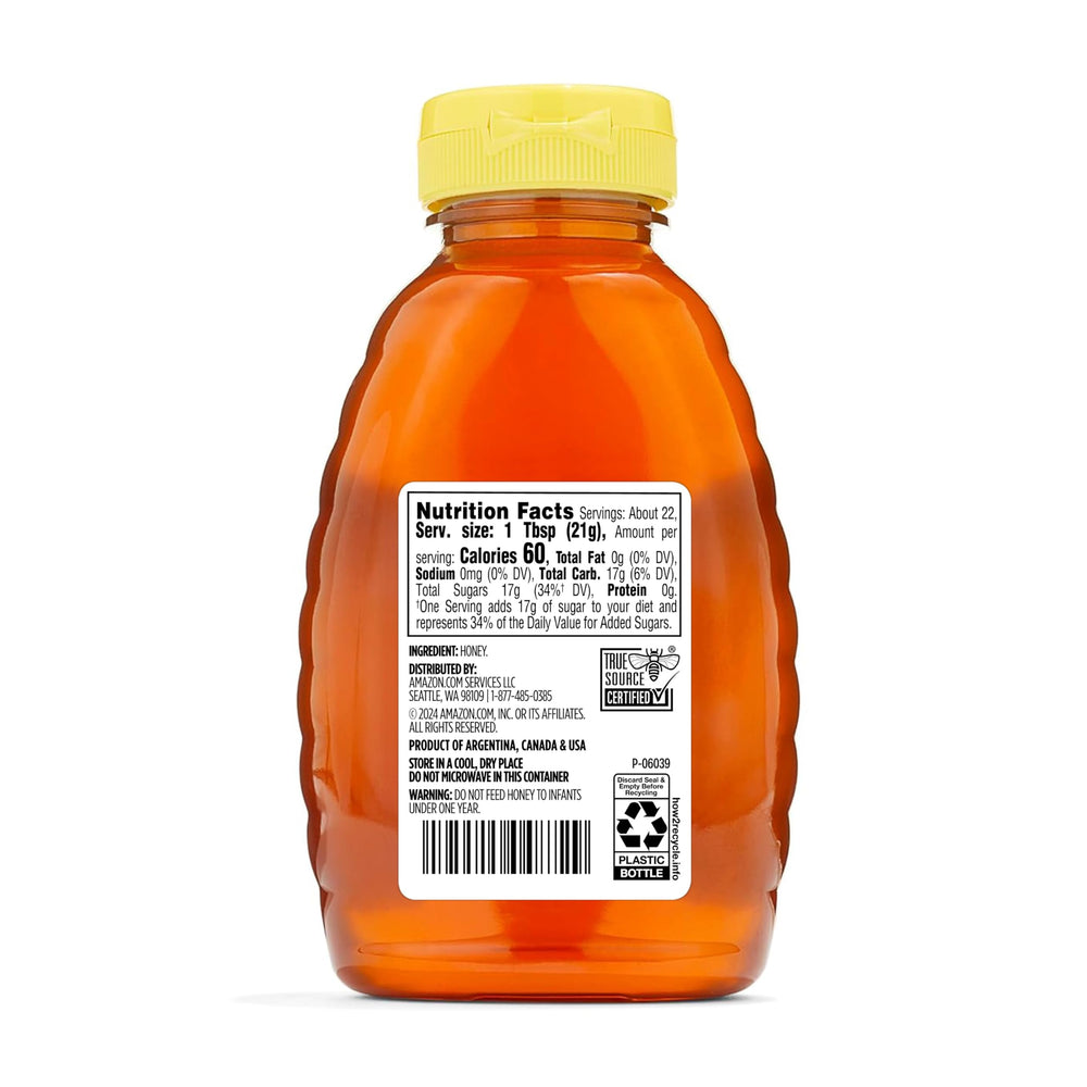 Amazon Grocery Raw Wildflower Honey jar with spoon ready for use
