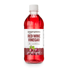 Amazon Grocery Red Wine Vinegar bottle ideal for tangy dressings and marinades.