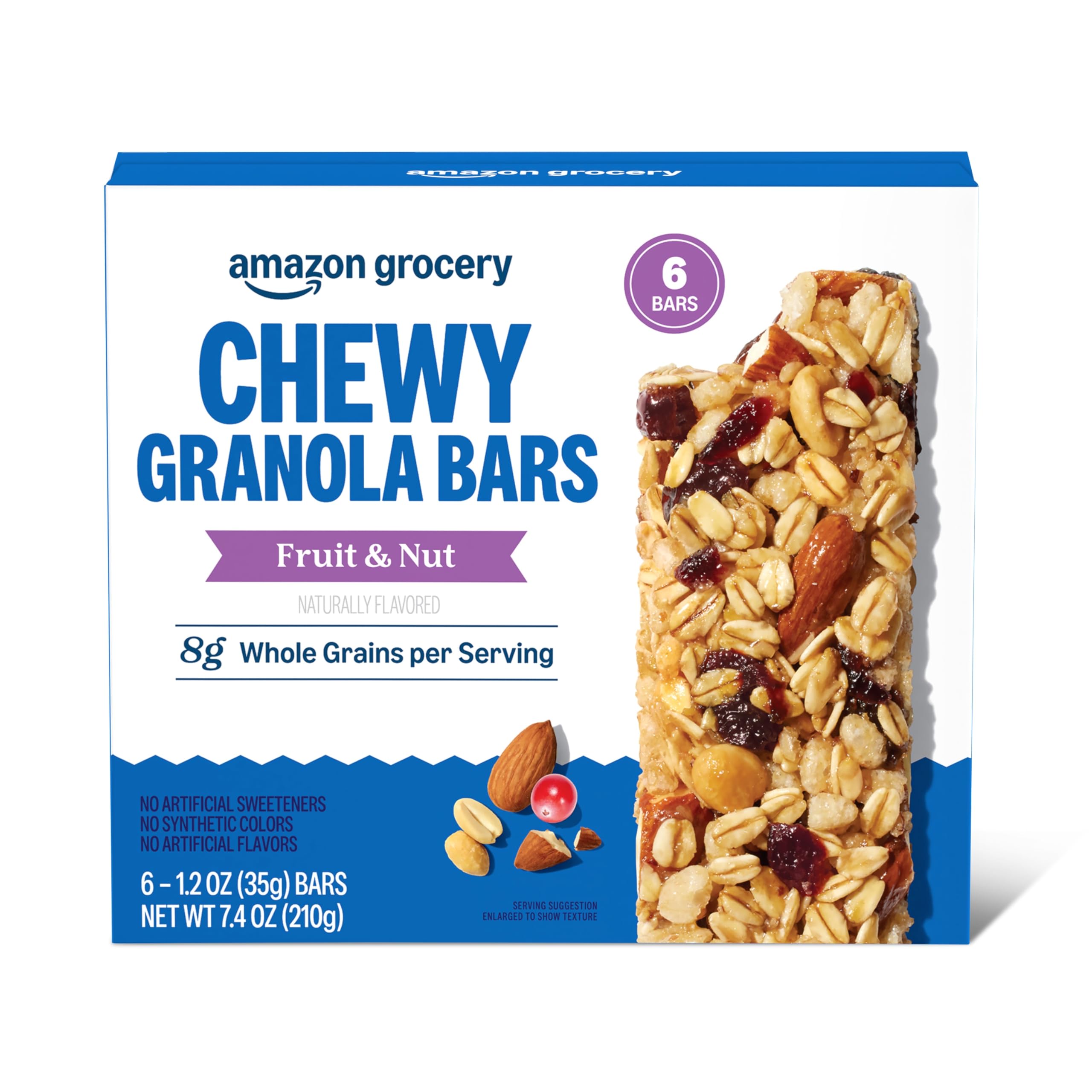 Amazon Grocery snack on the go image demonstrates portability for school, work, or travel.