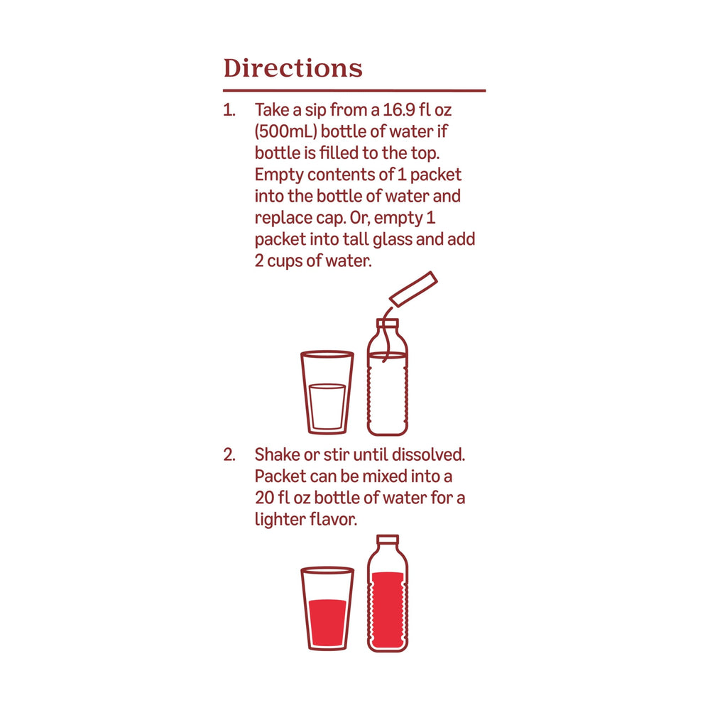 Amazon Grocery strawberry drink mix dispensing into bottle, convenient during workouts.