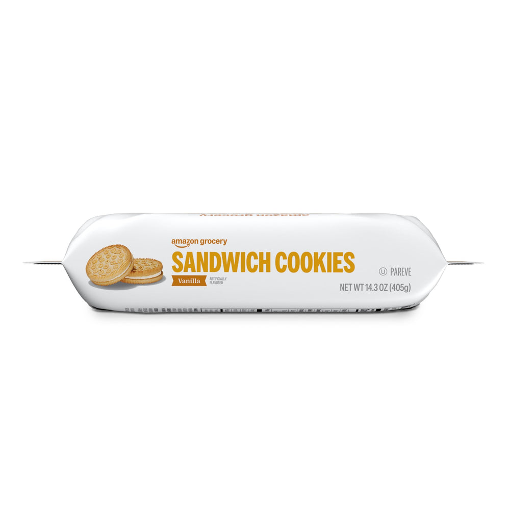 Pantry display of Amazon Grocery cookies for easy replenishment