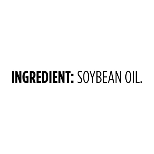Close-up of Amazon Grocery vegetable oil label, 128 oz size.