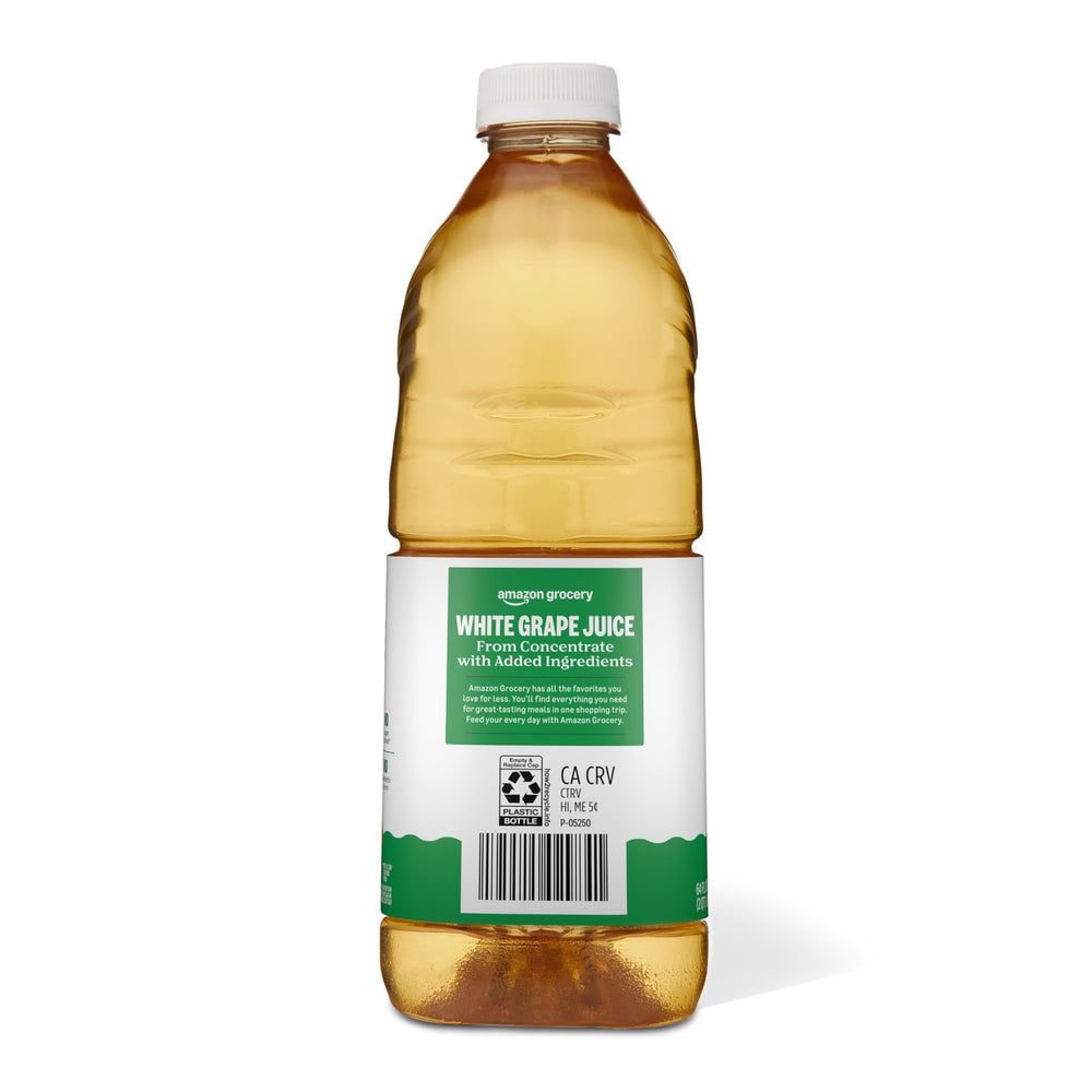 Kitchen scene with Amazon Grocery White Grape Juice for family meals