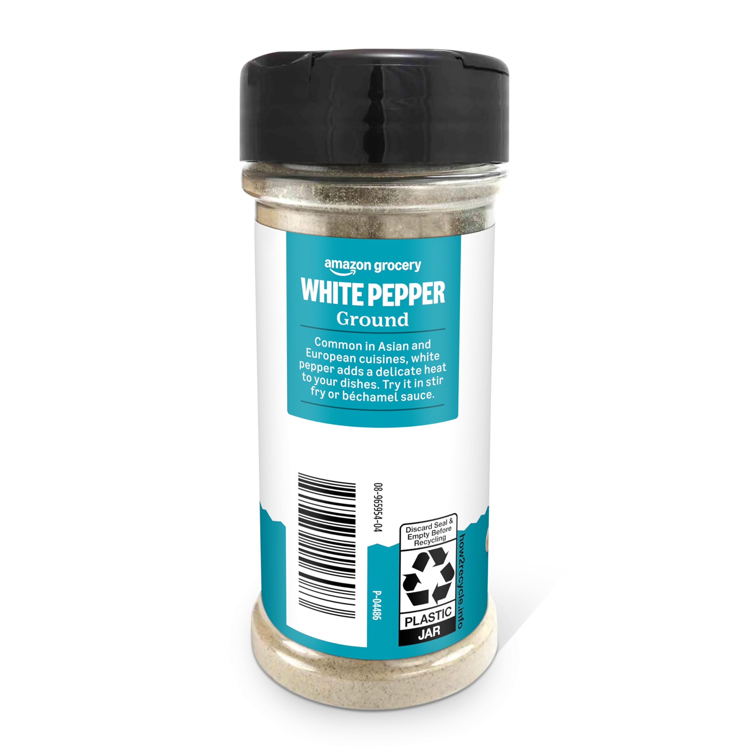 Amazon Grocery ground white pepper pouring into sauce for balanced flavor
