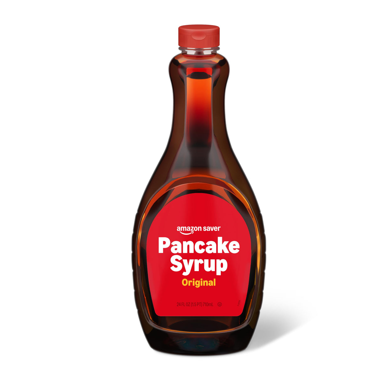 Amazon Saver Pancake Syrup Original 24oz bottle ready for breakfast topping.