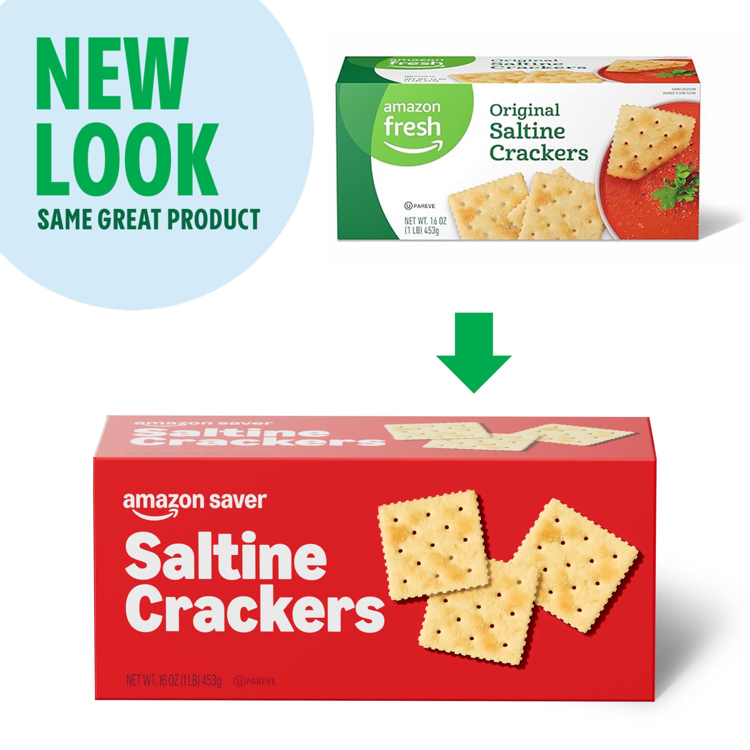Amazon Saver saltine crackers pantry stack, affordable everyday crunch.