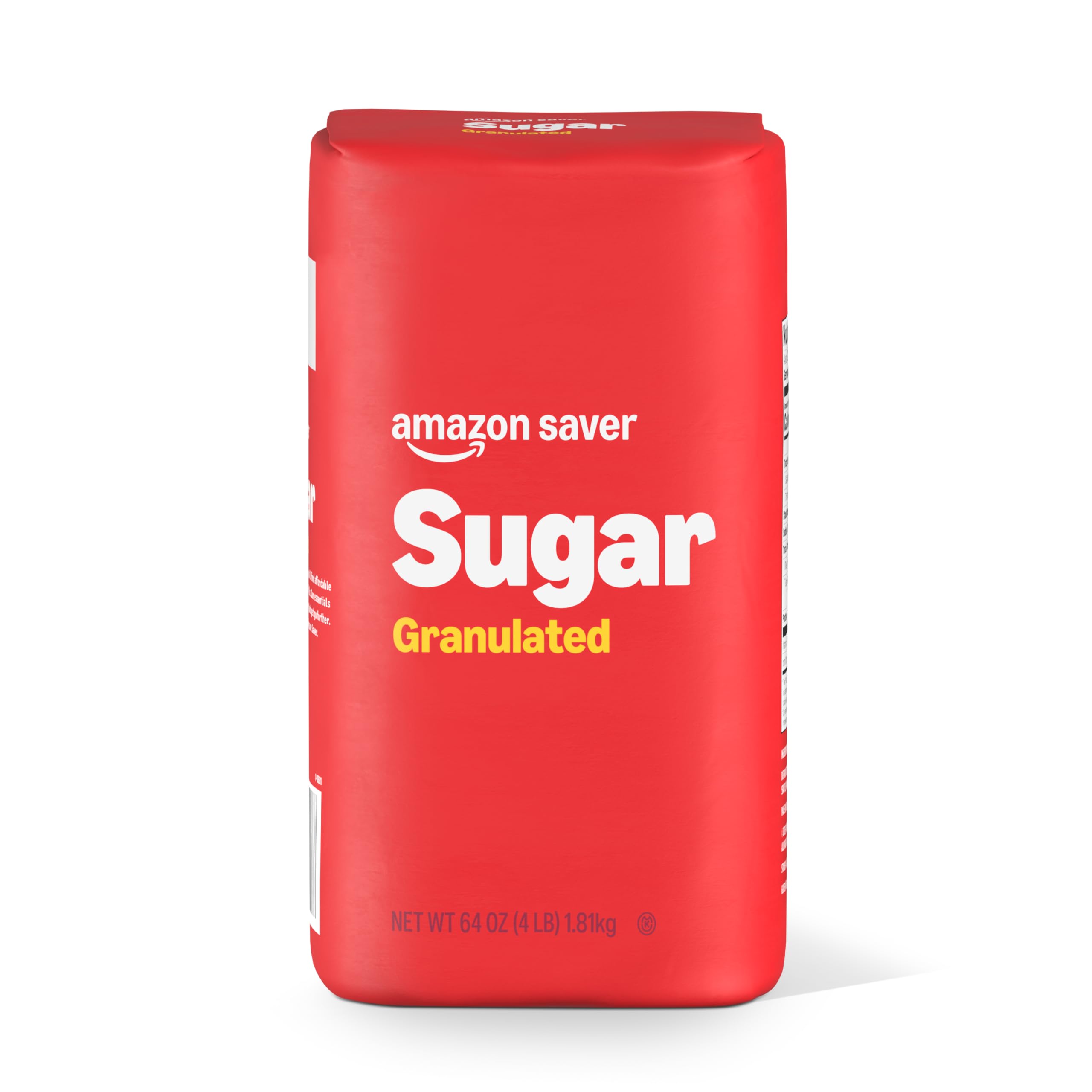Amazon Saver white sugar bag front view for baking and sweetening