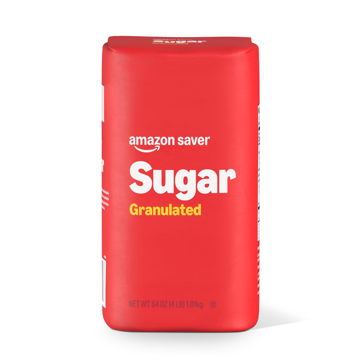Amazon Saver white sugar bag front view for baking and sweetening