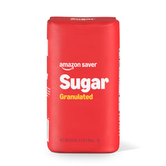 Amazon Saver white sugar bag front view for baking and sweetening