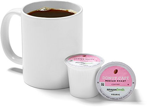 Amazon Fresh Donut Café 80-count K-Cups pack—convenient single-serve for Keurig brewers.