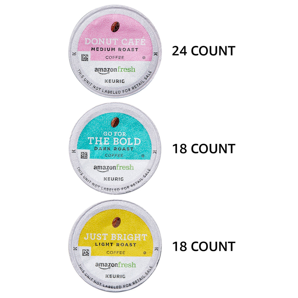 AmazonFresh Donut Café medium roast pods ready for smooth, balanced mornings