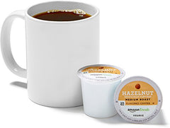 AmazonFresh hazelnut K-Cup pods in a box for easy single-serve brewing.