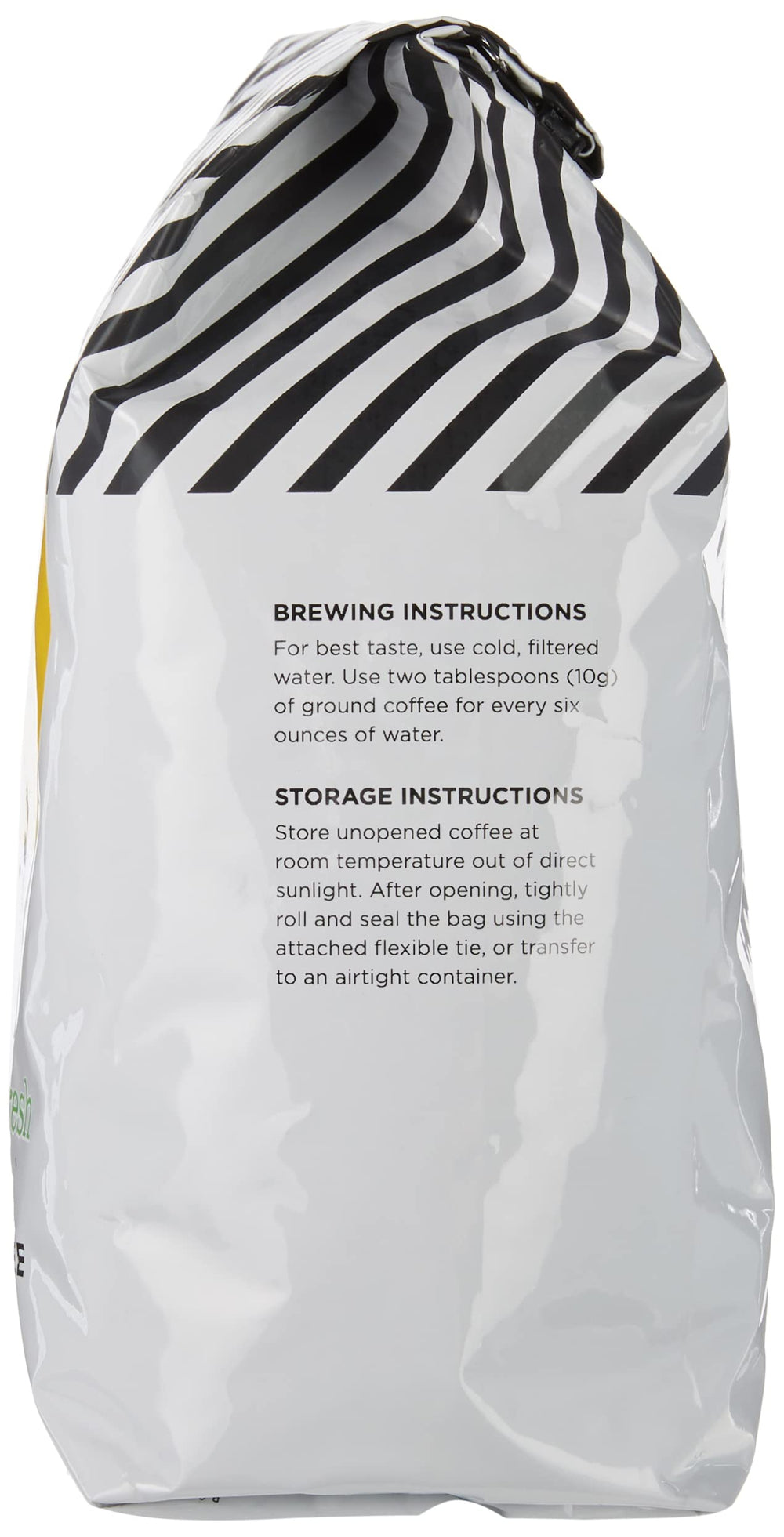 Amazon Fresh Just Bright 100% Arabica beans from Central America.