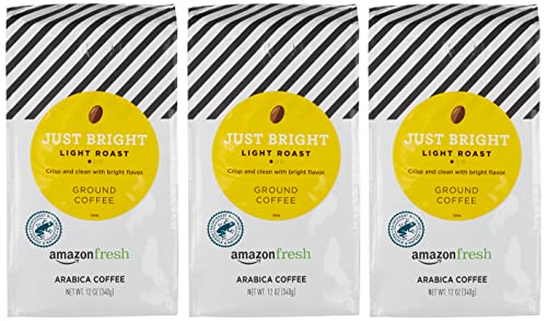 Amazon Fresh Just Bright morning cup ready to start day with a calm aroma.
