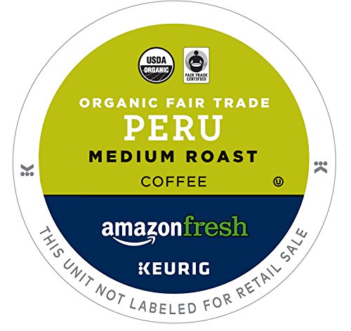 AmazonFresh Peru Organic K-Cup pod close-up highlighting aroma.