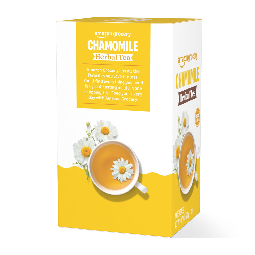 Chamomile tea aroma steam from Amazon Grocery cup