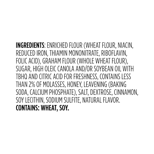 Packaging detail highlights No High Fructose Corn Syrup on Amazon Grocery Cinnamon Graham Crackers.