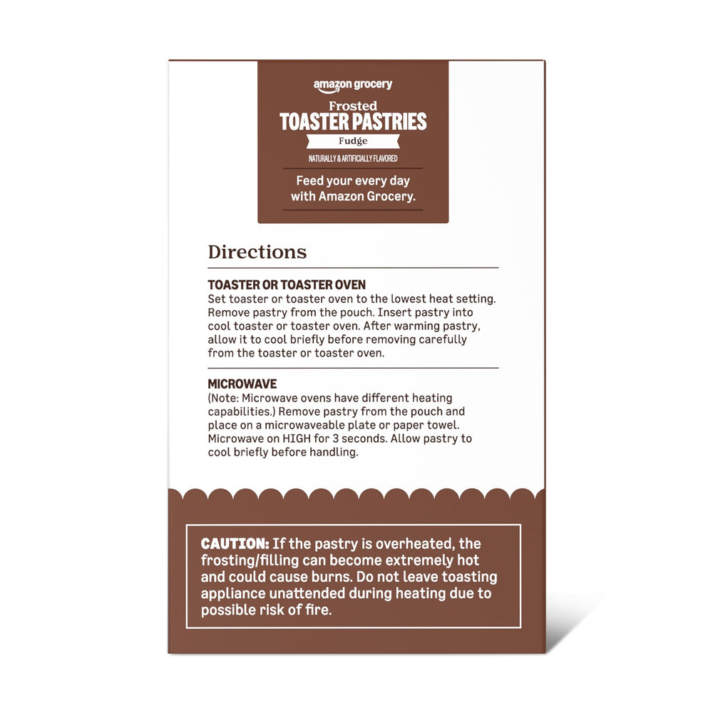 Amazon Grocery fudge-frosted-toaster-pastries hot-from-the-oven; comforting aroma.