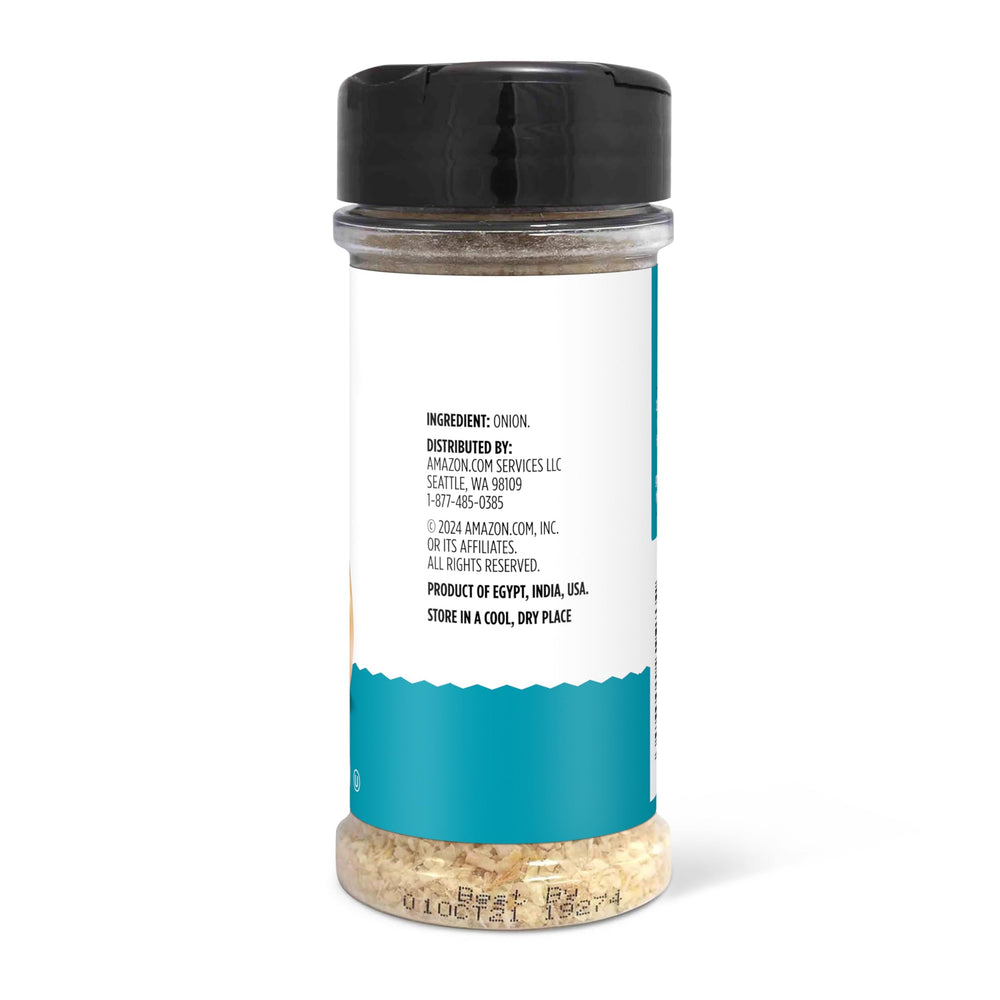 Amazon Grocery minced onion bottle pour spout in use for sautéing.
