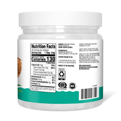 Amazon Grocery coconut oil label close-up showing non-GMO verification