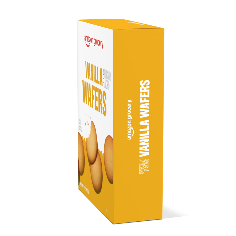 Amazon Grocery Vanilla Wafers beside coffee, perfect dunk and snack option