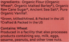 Organic wheat and barley ingredients in a bowl for wholesome crepe batter.