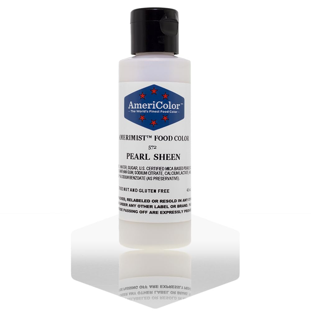 AmeriColor Pearl Sheen airbrush color for metallic frosting and decorating