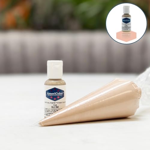 AmeriColor Blush Soft Gel Paste with flip-top cap allows clean and quick color dispensing.