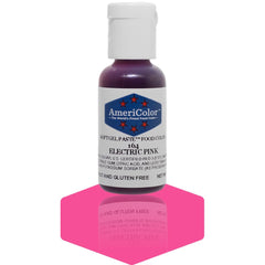 AmeriColor Electric Pink bottle front view for precise icing coloring.