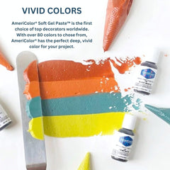 AmeriColor Sage color tinted royal icing evenly without affecting texture.