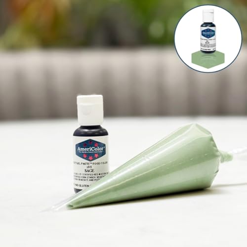 AmeriColor Sage gel paste drops ensure consistent shading in icing