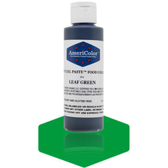 Americolor Soft Gel Paste Leaf Green on frosting for vibrant, even shade.