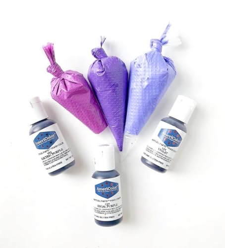 Americolor Regal Purple fondant coloring for smooth, consistent palette.