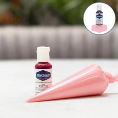 AmeriColor Soft Gel Paste Soft Pink color swatch showing vibrant, consistent shade
