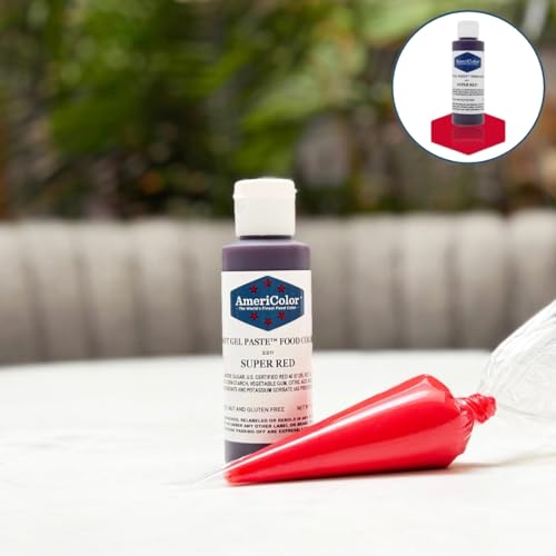 Americolor Soft Gel Paste Soft Red flip-top cap enables easy dispensing.