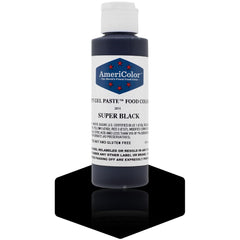 AmeriColor Super Black soft gel paste bottle cap for precise icing color