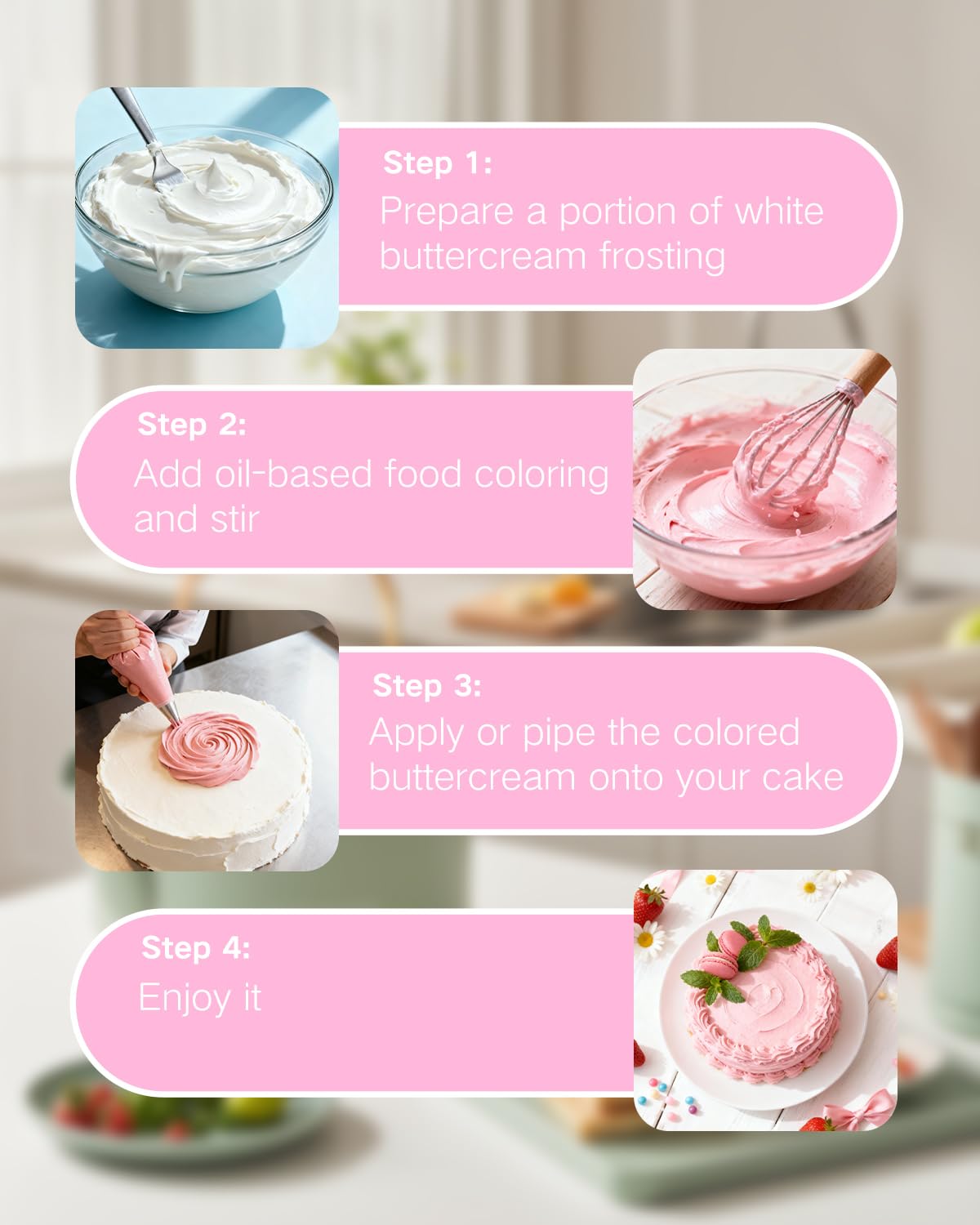 AmeriMade royal blue oil-based coloring bottle for stylish frostings and desserts.