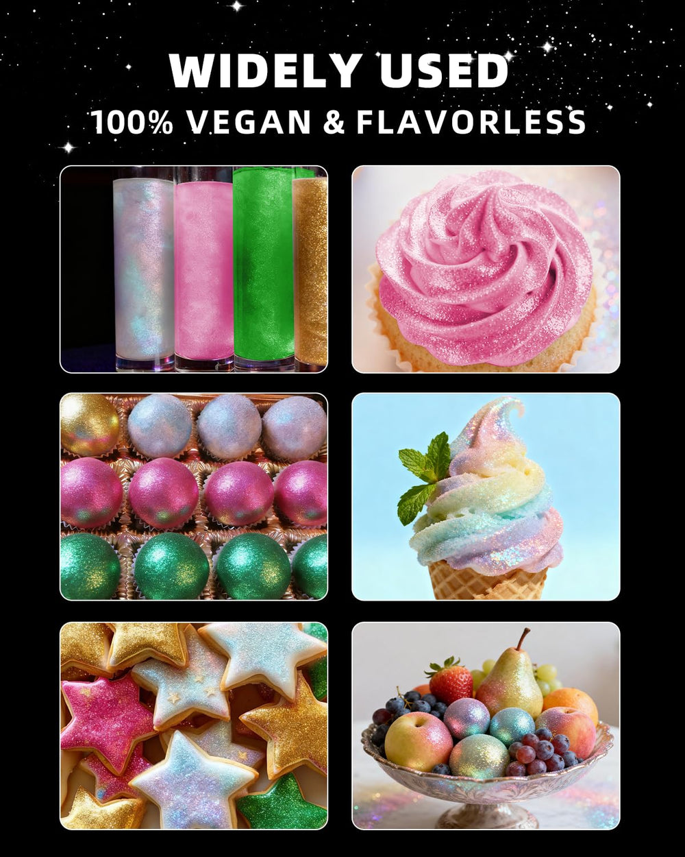 AmeriMade Pink Edible Glitter fondant decor embellishes fondant decorations