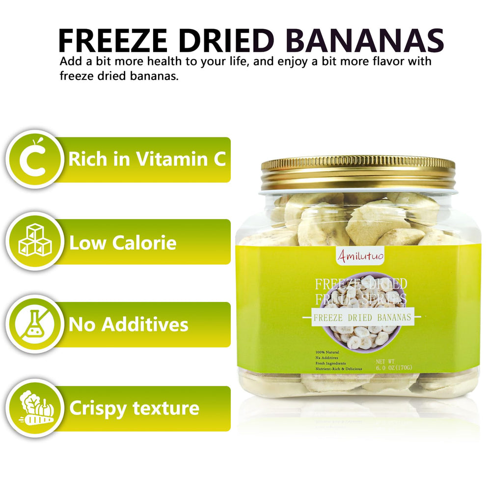 Amilutuo freeze-dried bananas show a crispy texture.