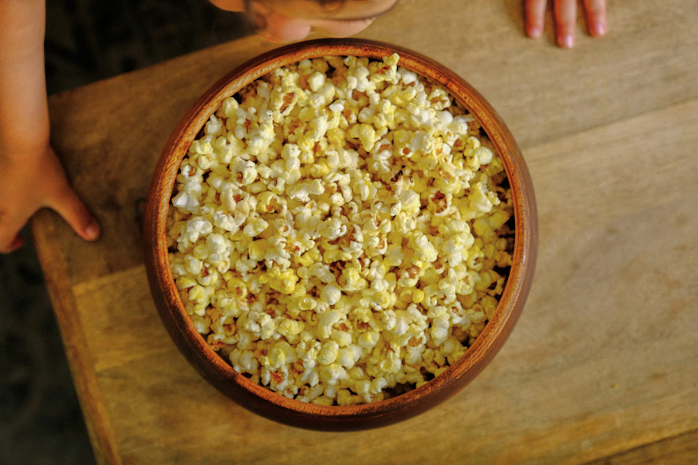 Amish Country Popcorn 16 oz salt jar close-up for precise use.