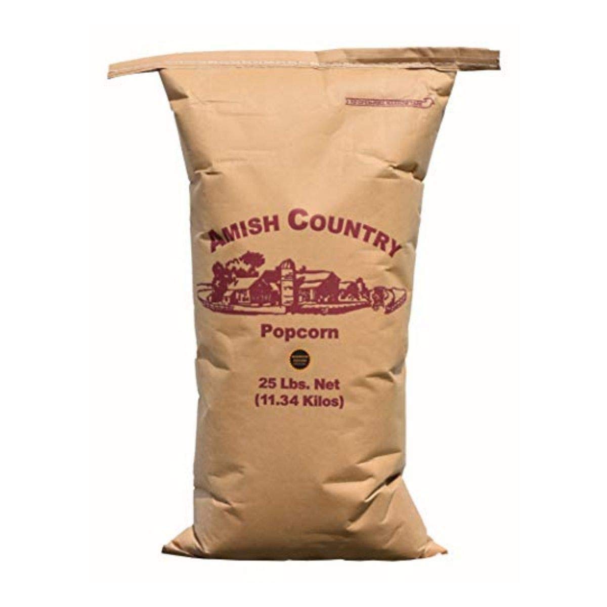 Amish Country Popcorn 25 lb bag of medium yellow kernels for home popping